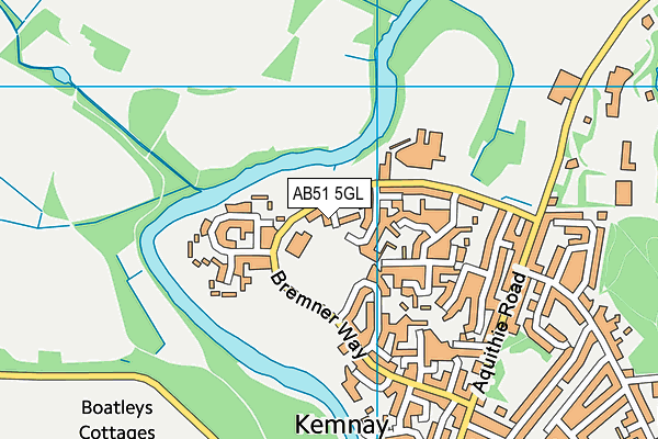 AB51 5GL map - OS VectorMap District (Ordnance Survey)