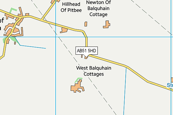 AB51 5HD map - OS VectorMap District (Ordnance Survey)
