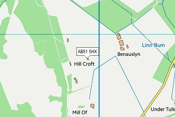 AB51 5HX map - OS VectorMap District (Ordnance Survey)