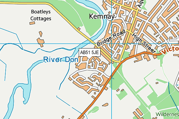 AB51 5JE map - OS VectorMap District (Ordnance Survey)