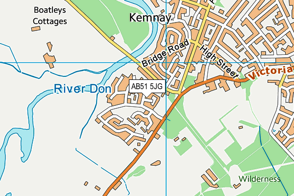 AB51 5JG map - OS VectorMap District (Ordnance Survey)