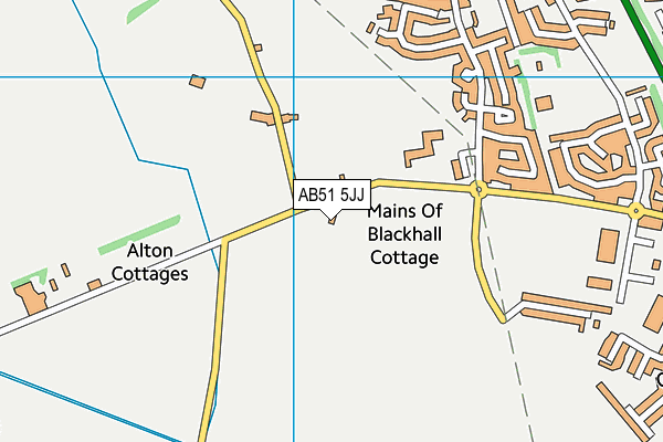 AB51 5JJ map - OS VectorMap District (Ordnance Survey)