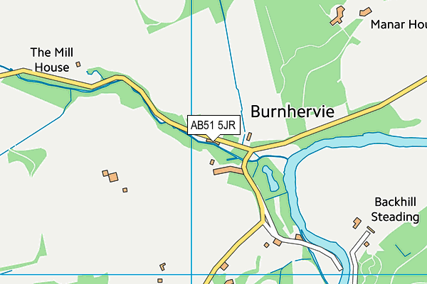 AB51 5JR map - OS VectorMap District (Ordnance Survey)