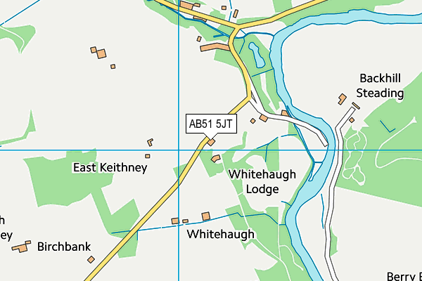AB51 5JT map - OS VectorMap District (Ordnance Survey)