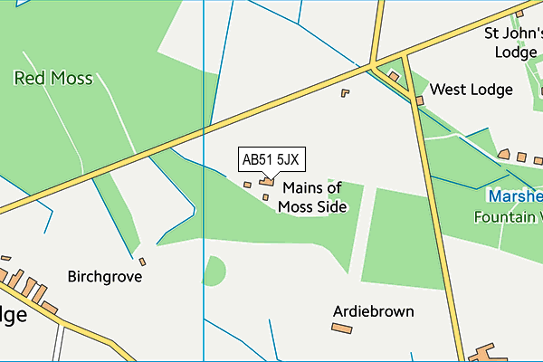 AB51 5JX map - OS VectorMap District (Ordnance Survey)