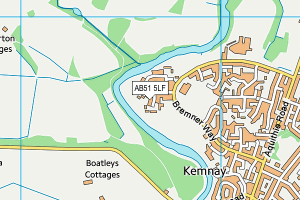 AB51 5LF map - OS VectorMap District (Ordnance Survey)