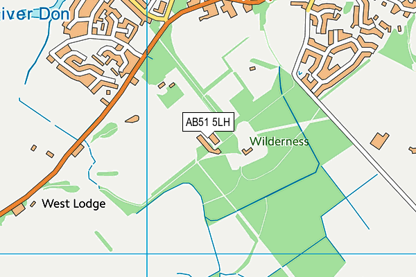 AB51 5LH map - OS VectorMap District (Ordnance Survey)
