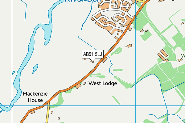 AB51 5LJ map - OS VectorMap District (Ordnance Survey)