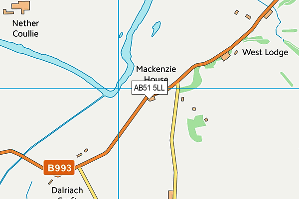 AB51 5LL map - OS VectorMap District (Ordnance Survey)