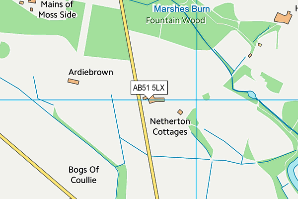 AB51 5LX map - OS VectorMap District (Ordnance Survey)