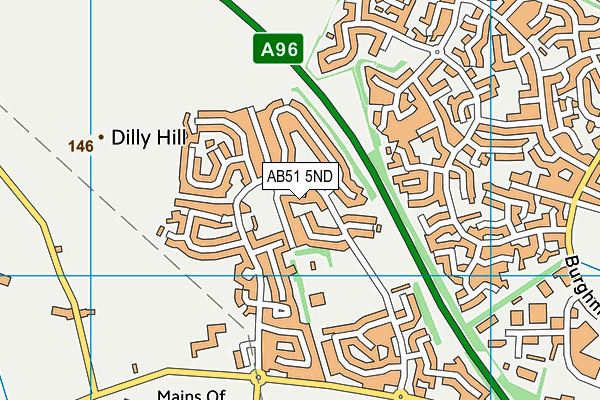 AB51 5ND map - OS VectorMap District (Ordnance Survey)