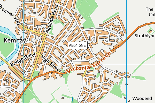 AB51 5NE map - OS VectorMap District (Ordnance Survey)