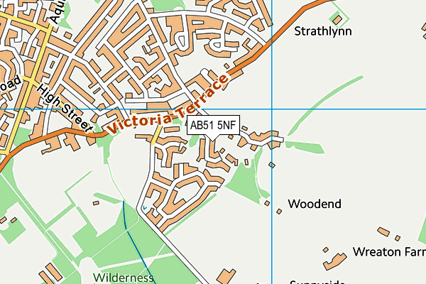 AB51 5NF map - OS VectorMap District (Ordnance Survey)