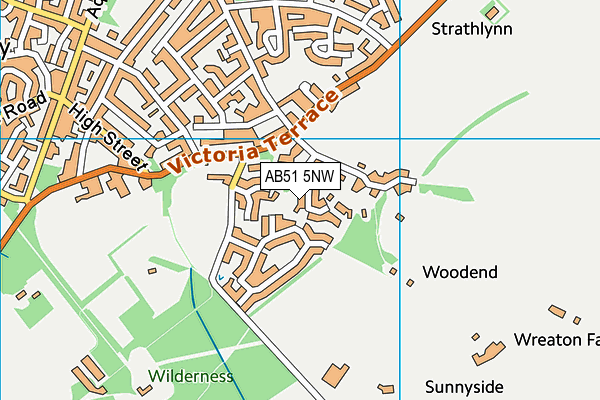 AB51 5NW map - OS VectorMap District (Ordnance Survey)