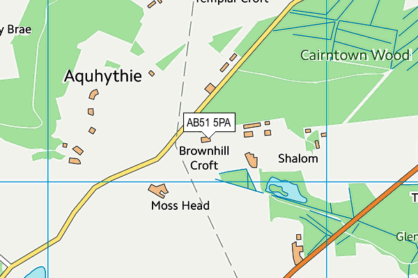 AB51 5PA map - OS VectorMap District (Ordnance Survey)