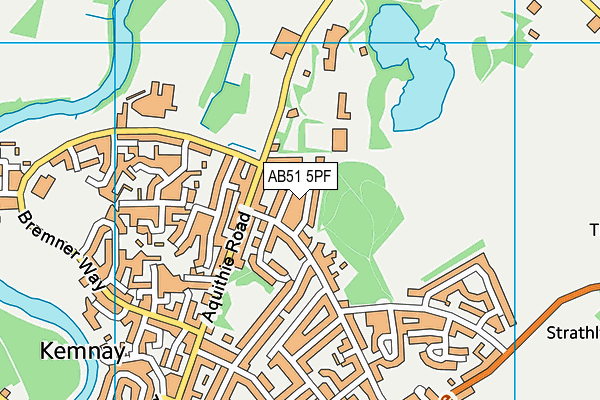 AB51 5PF map - OS VectorMap District (Ordnance Survey)