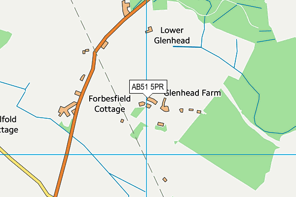 AB51 5PR map - OS VectorMap District (Ordnance Survey)