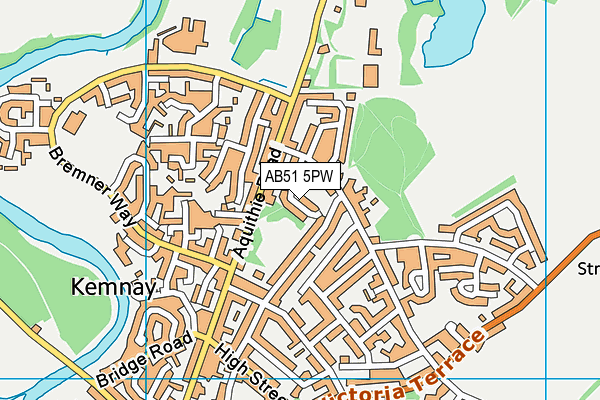 AB51 5PW map - OS VectorMap District (Ordnance Survey)