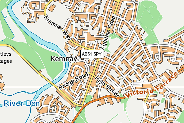 AB51 5PY map - OS VectorMap District (Ordnance Survey)