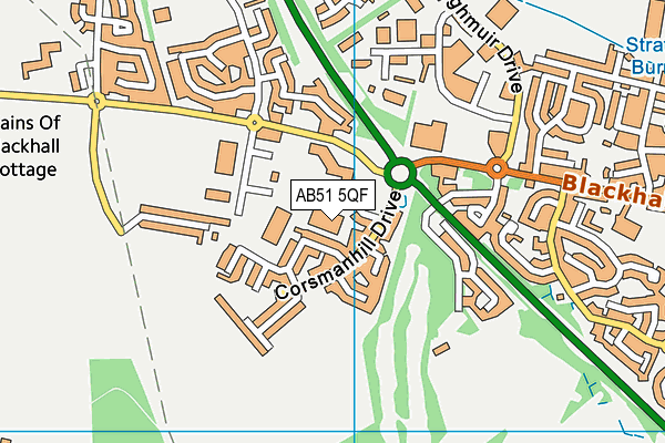 AB51 5QF map - OS VectorMap District (Ordnance Survey)