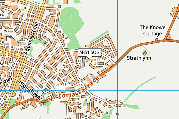 AB51 5QG map - OS VectorMap District (Ordnance Survey)