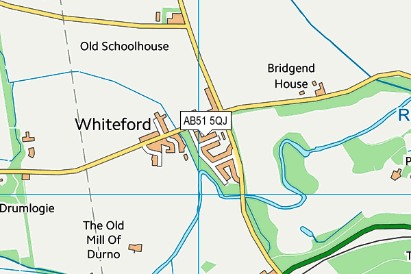 AB51 5QJ map - OS VectorMap District (Ordnance Survey)