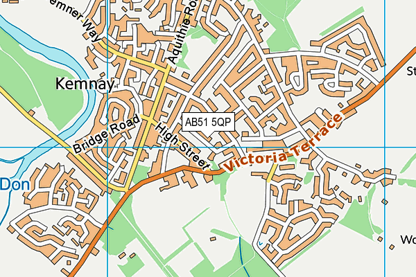 AB51 5QP map - OS VectorMap District (Ordnance Survey)