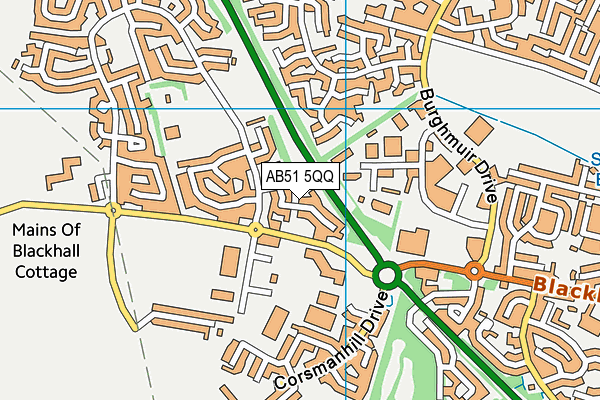 AB51 5QQ map - OS VectorMap District (Ordnance Survey)