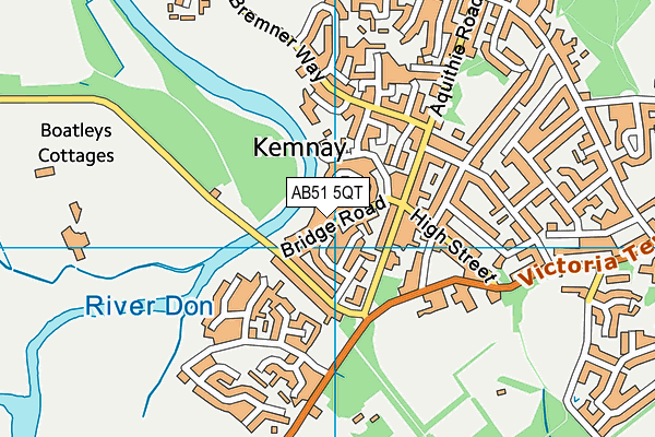 AB51 5QT map - OS VectorMap District (Ordnance Survey)