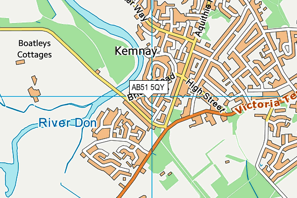 AB51 5QY map - OS VectorMap District (Ordnance Survey)
