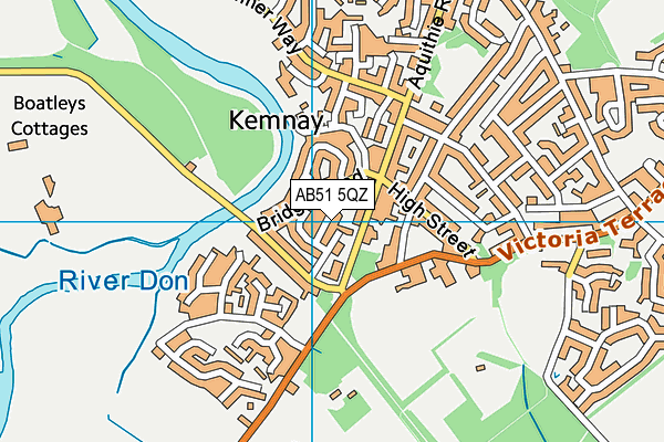 AB51 5QZ map - OS VectorMap District (Ordnance Survey)