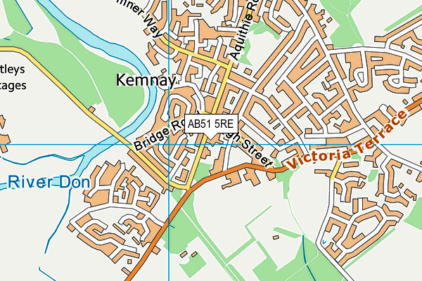 AB51 5RE map - OS VectorMap District (Ordnance Survey)