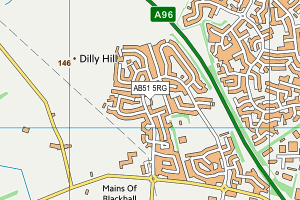 AB51 5RG map - OS VectorMap District (Ordnance Survey)