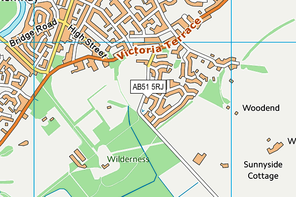 AB51 5RJ map - OS VectorMap District (Ordnance Survey)
