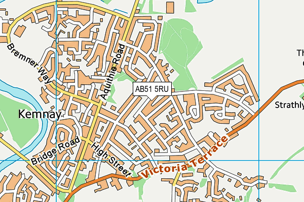 AB51 5RU map - OS VectorMap District (Ordnance Survey)