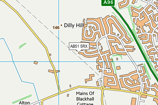 AB51 5RX map - OS VectorMap District (Ordnance Survey)