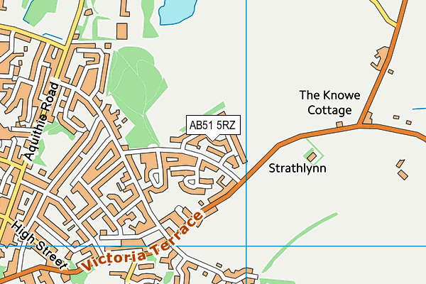 AB51 5RZ map - OS VectorMap District (Ordnance Survey)