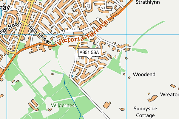 AB51 5SA map - OS VectorMap District (Ordnance Survey)