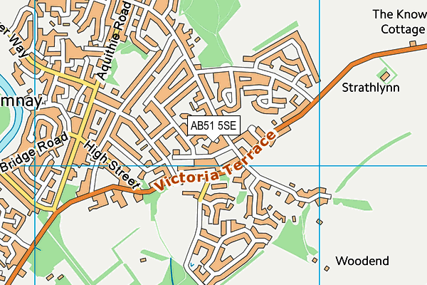 AB51 5SE map - OS VectorMap District (Ordnance Survey)
