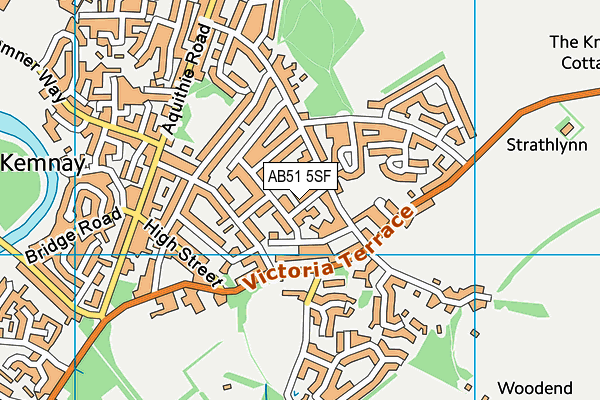 AB51 5SF map - OS VectorMap District (Ordnance Survey)