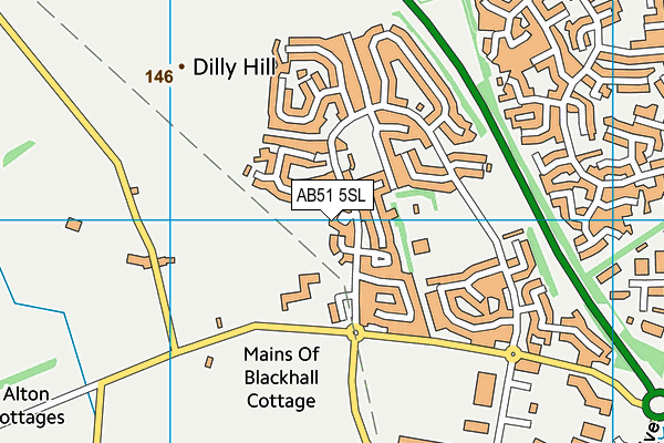AB51 5SL map - OS VectorMap District (Ordnance Survey)