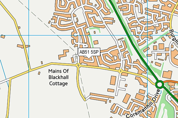 AB51 5SP map - OS VectorMap District (Ordnance Survey)