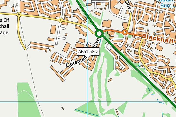 AB51 5SQ map - OS VectorMap District (Ordnance Survey)