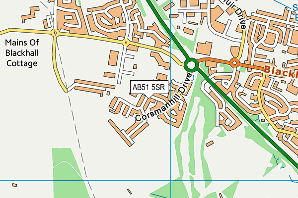 AB51 5SR map - OS VectorMap District (Ordnance Survey)