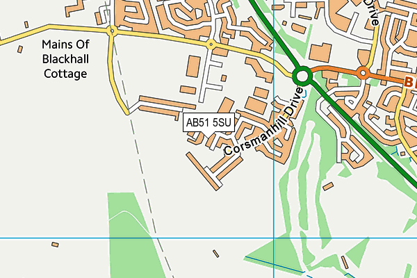 AB51 5SU map - OS VectorMap District (Ordnance Survey)