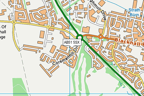 AB51 5SX map - OS VectorMap District (Ordnance Survey)