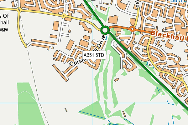 AB51 5TD map - OS VectorMap District (Ordnance Survey)