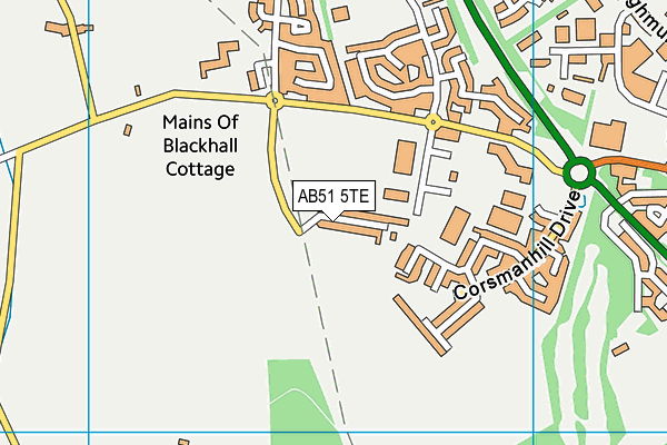 AB51 5TE map - OS VectorMap District (Ordnance Survey)