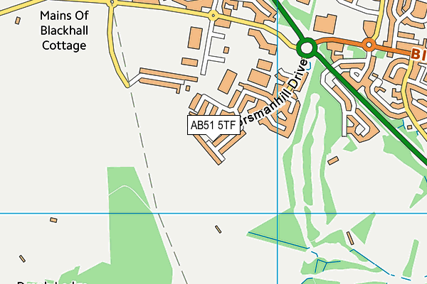 AB51 5TF map - OS VectorMap District (Ordnance Survey)