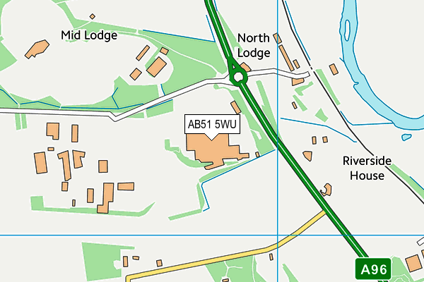 AB51 5WU map - OS VectorMap District (Ordnance Survey)